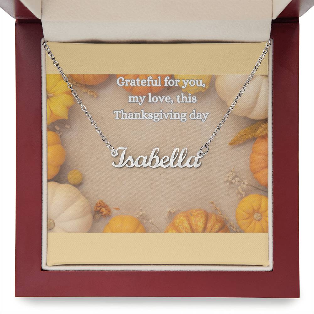 Customized Name Necklace-Grateful for you