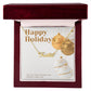 Custom Name Necklace Happy Holidays