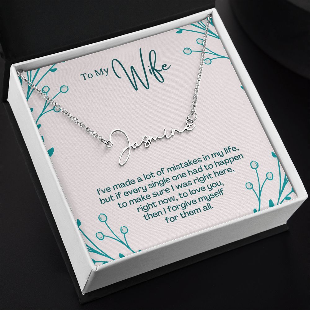 Wife-Customized Signature Name with Message Card