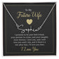 Future Wife-Customized Signature Name Necklace with Message Card