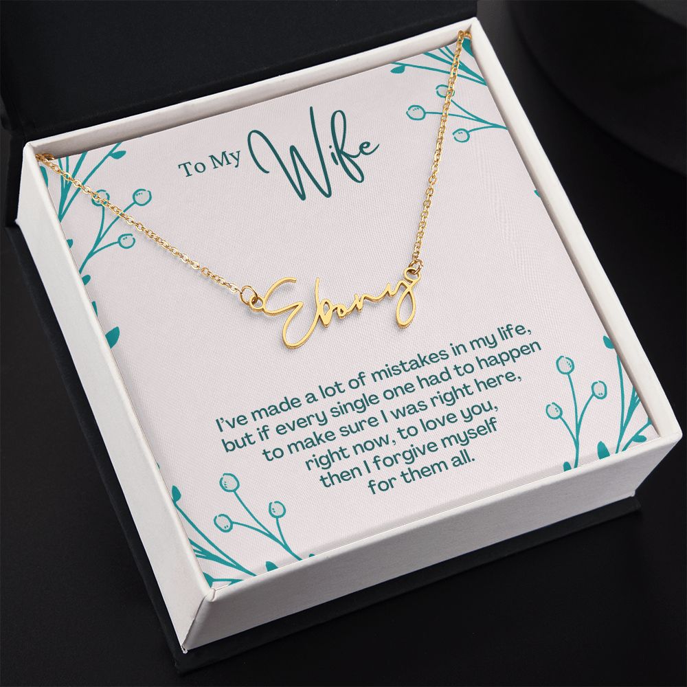 Wife-Customized Signature Name with Message Card