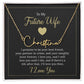 Future Wife-Customized Signature Name Necklace with Message Card