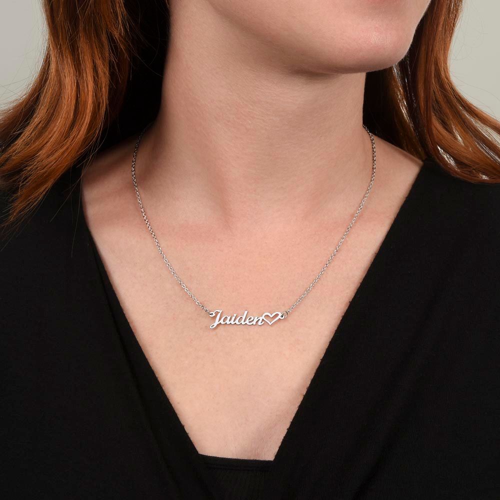 Customized Name Necklace with heart