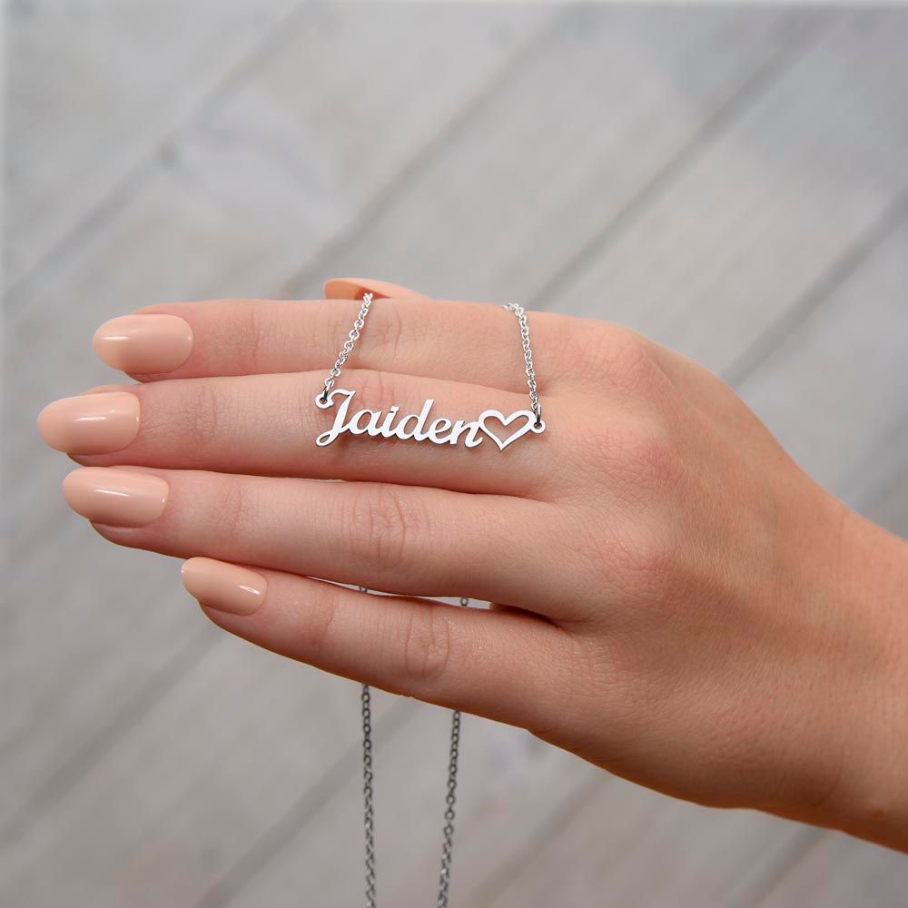 Customized Name Necklace with heart