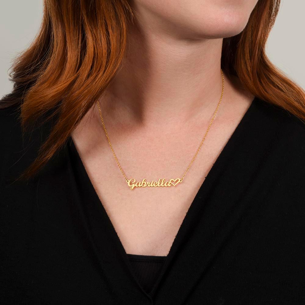 Customized Name Necklace with heart