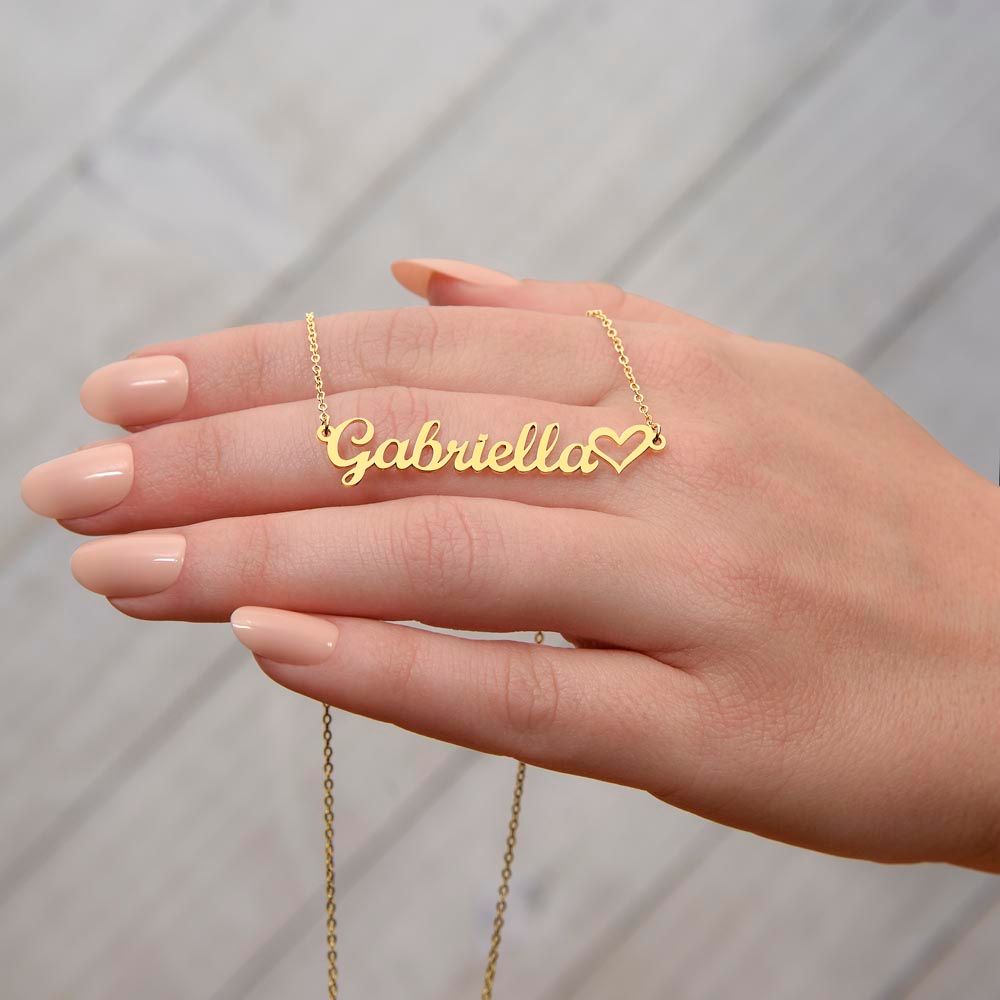 Customized Name Necklace with heart