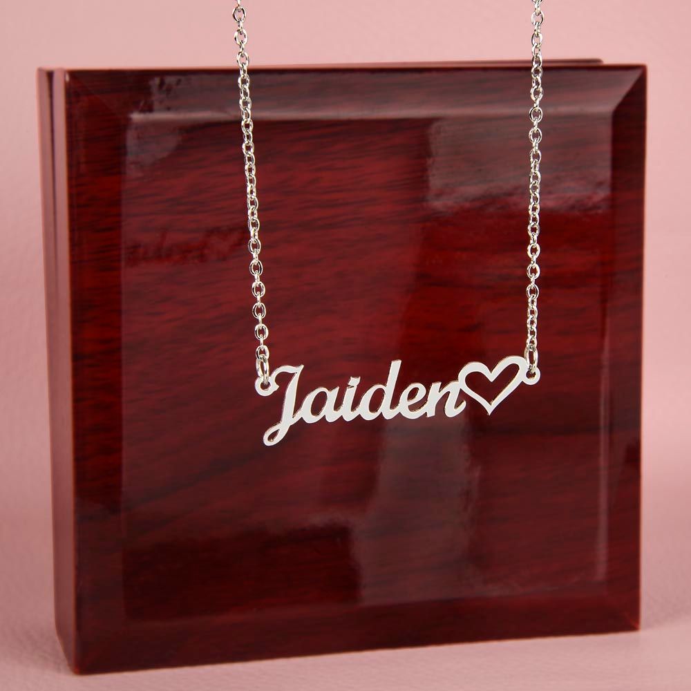 Customized Name Necklace with heart