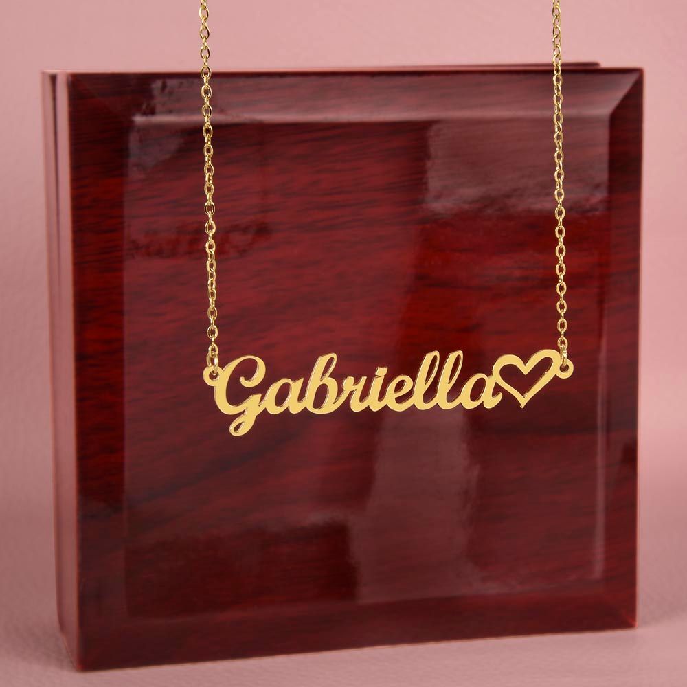 Customized Name Necklace with heart