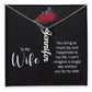 Wife-Customized Vertical Name Necklace with Message Card