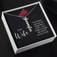 Wife-Customized Vertical Name Necklace with Message Card