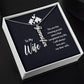 Wife-Customized Vertical Name Necklace with Message Card