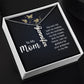Mother-Customized Vertical Name Necklace with Message Card
