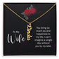 Wife-Customized Vertical Name Necklace with Message Card