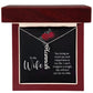 Wife-Customized Vertical Name Necklace with Message Card
