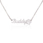Mom Dog-Customized Name Necklace with Paw Print
