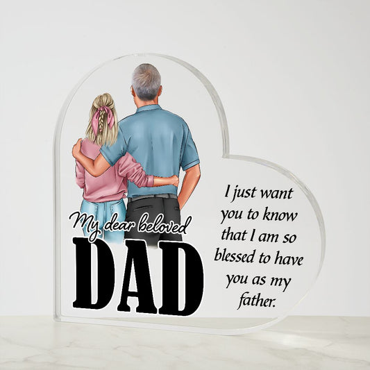 Father-Acrylic Heart Plaque