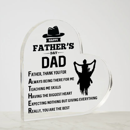 Father-Acrylic Heart Plaque
