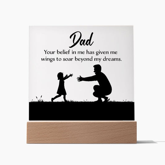 Father-Acrylic Square Plate