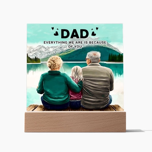 Father-Acrylic Square Plaque