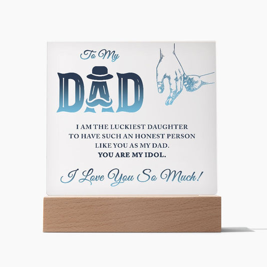 Father-Acrylic Square Plaque