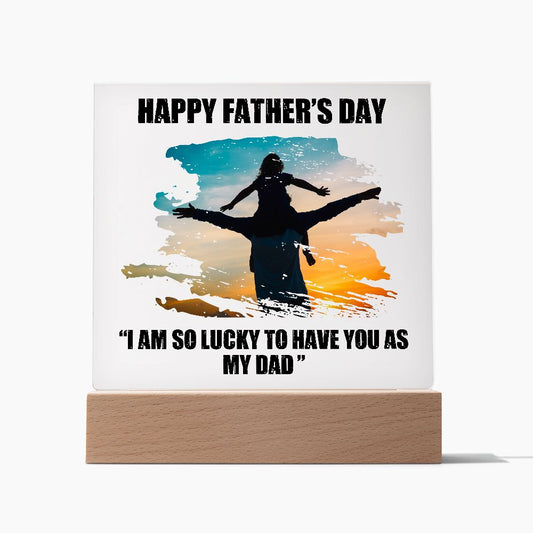 Father-Acrylic Square Plaque