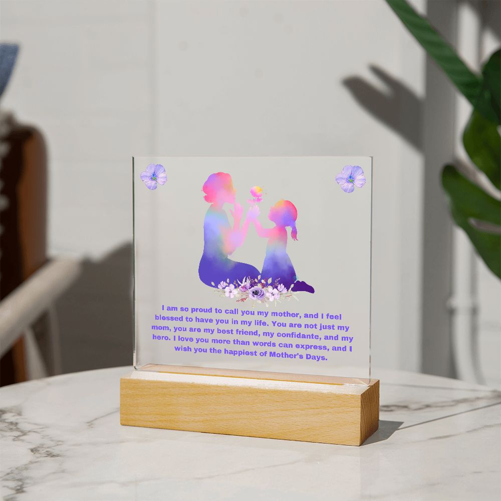 Mother-Acrylic Square Plaque (from Daughter)