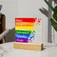 LGTBQ-Acrylic Square Plaque Pride