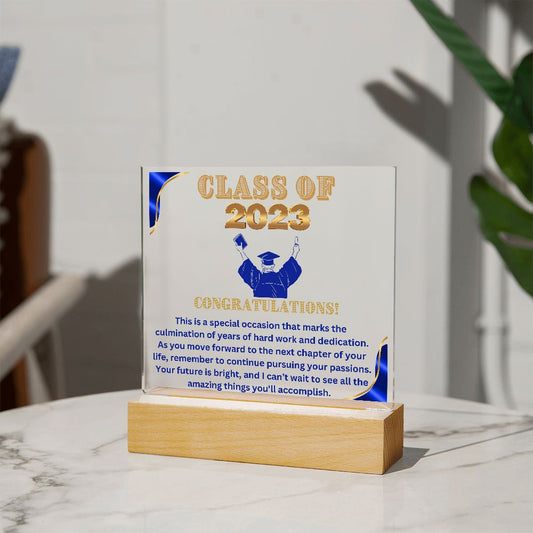 Graduation Boy Acrylic Square Plaque