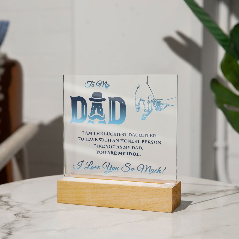 Father-Acrylic Square Plaque