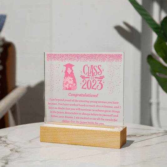 Graduation Girl-Acrylic Square Plaque