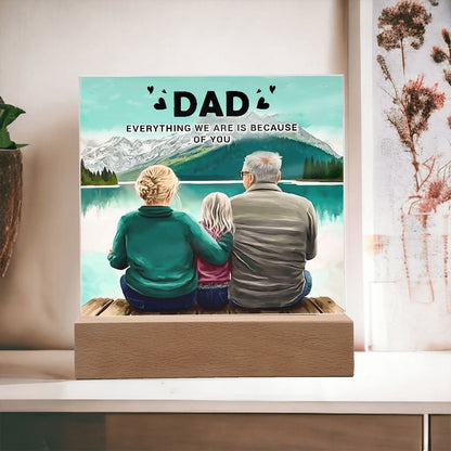 Father-Acrylic Square Plaque