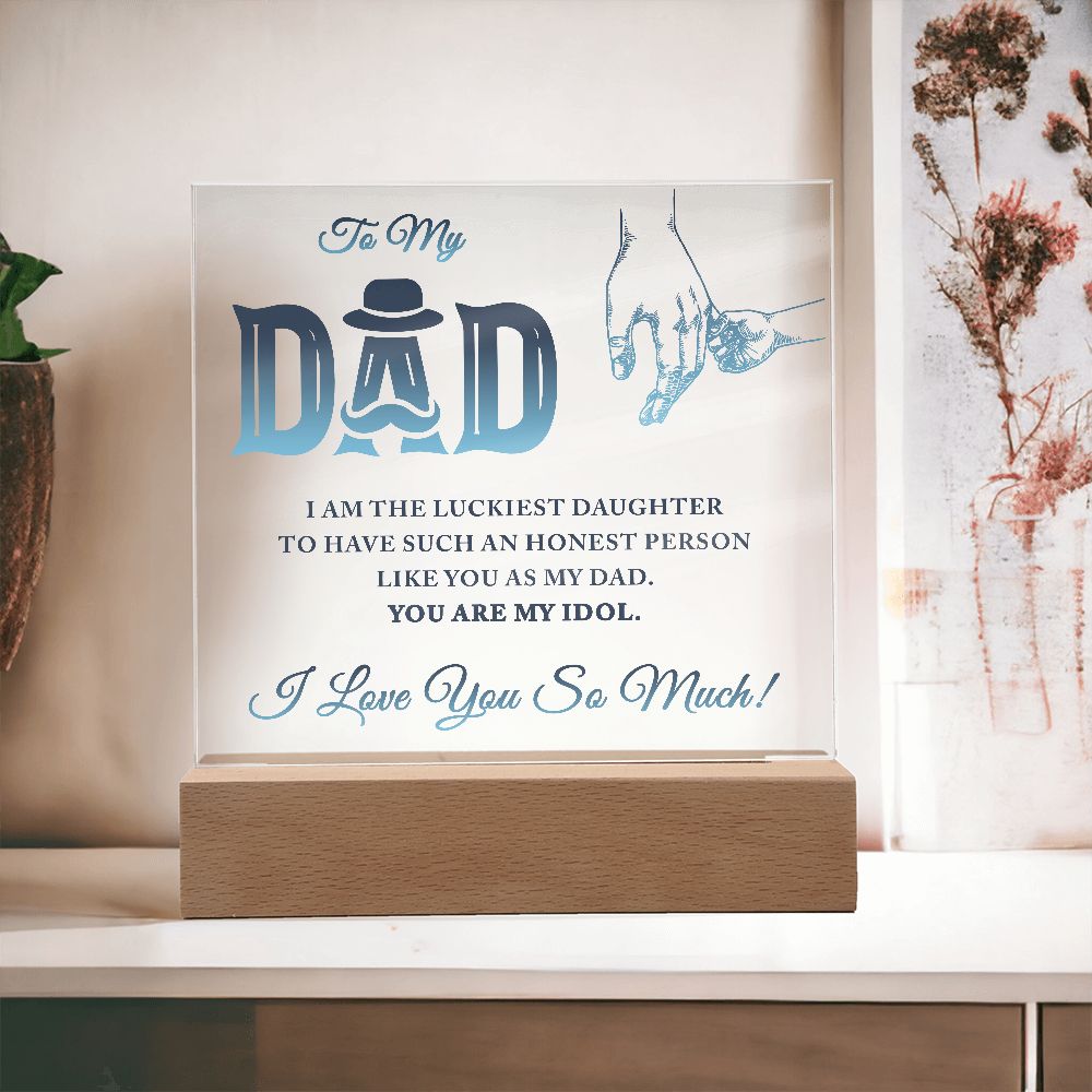 Father-Acrylic Square Plaque