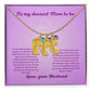 Mom to be-Customized Necklace Baby Feet with Birthstone