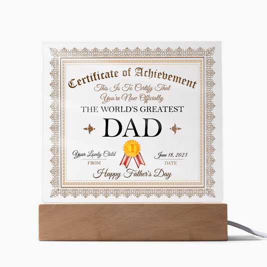 World's Greatest Dad Plaque