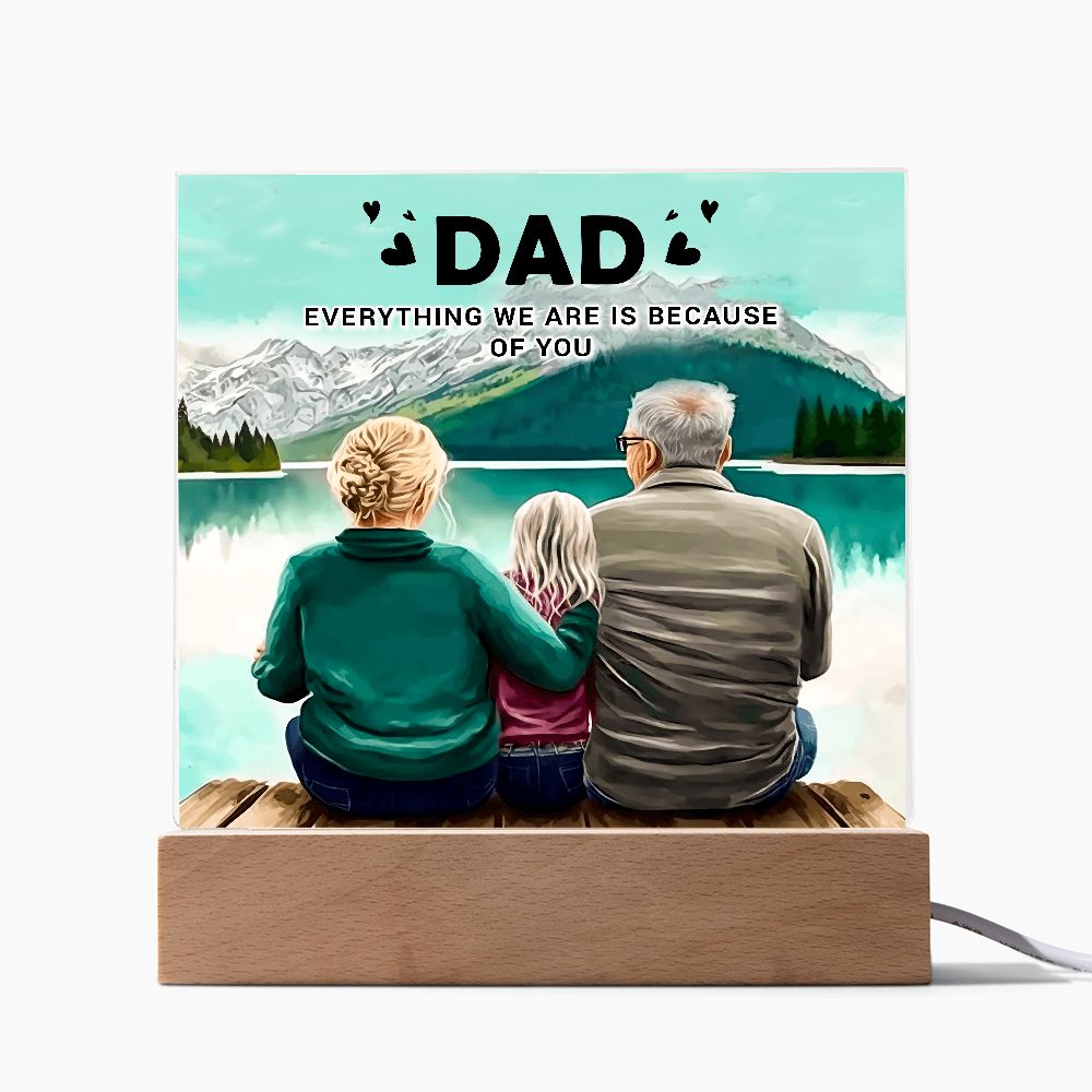 Father-Acrylic Square Plaque