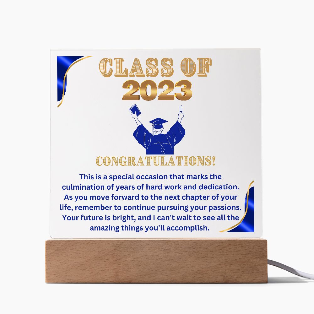 Graduation Boy Acrylic Square Plaque