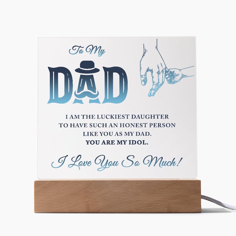 Father-Acrylic Square Plaque