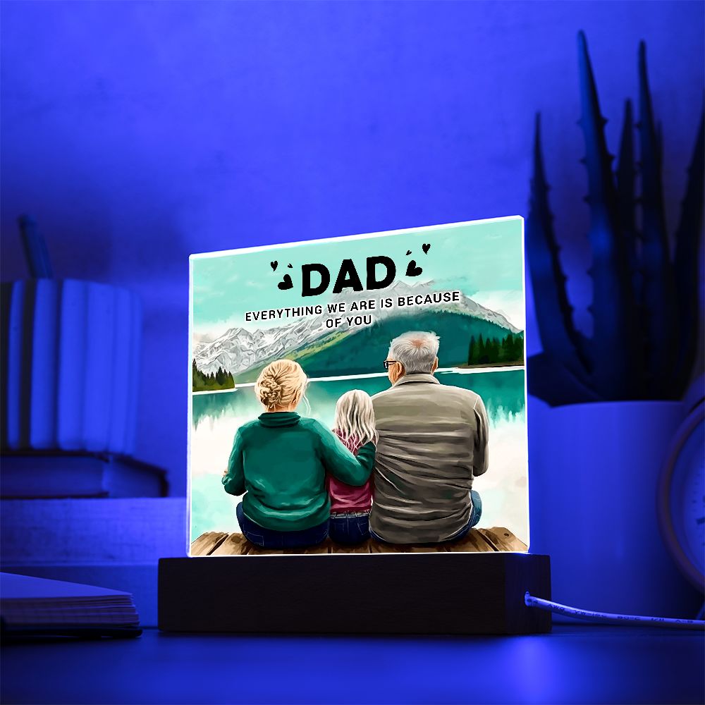 Father-Acrylic Square Plaque