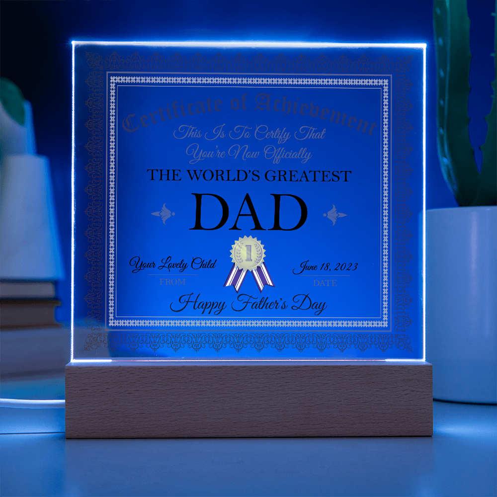 World's Greatest Dad Plaque