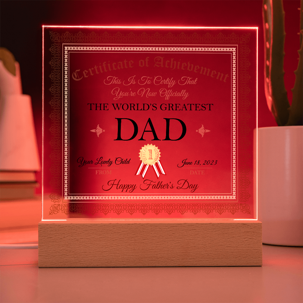 World's Greatest Dad Plaque