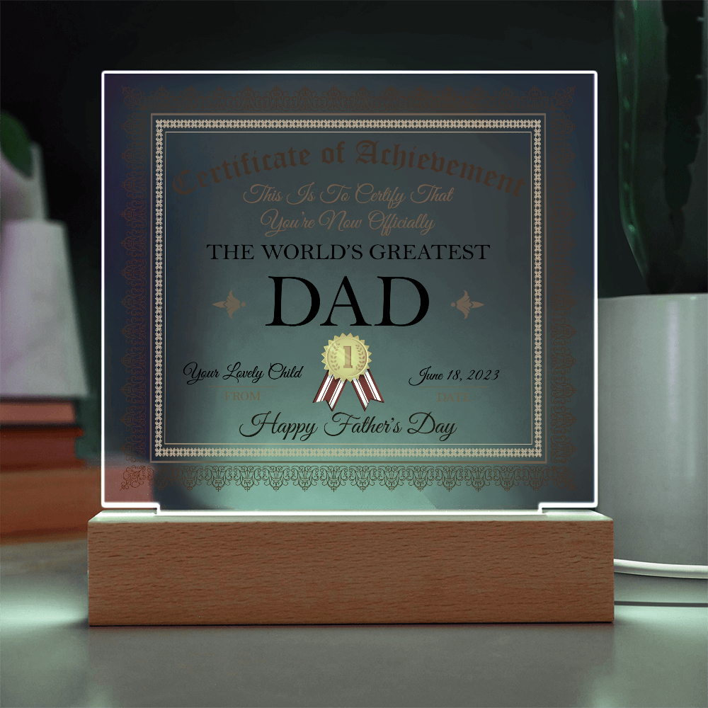World's Greatest Dad Plaque
