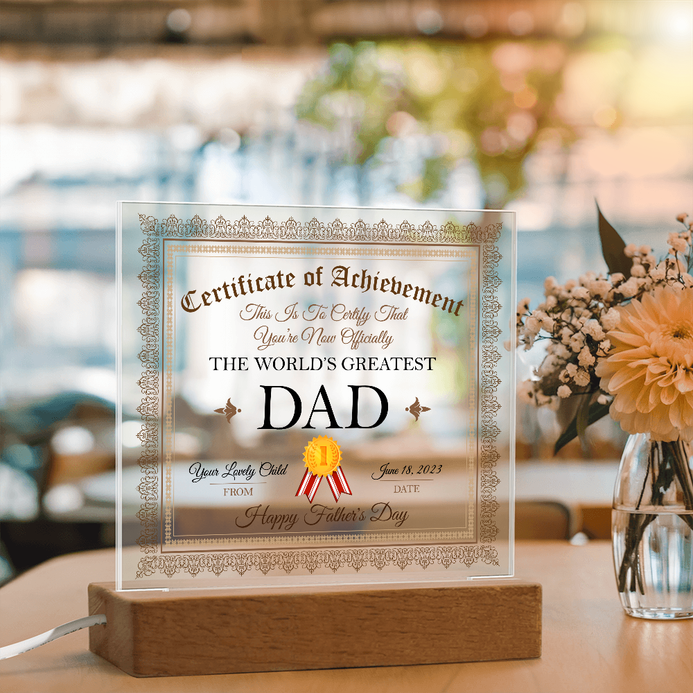 World's Greatest Dad Plaque