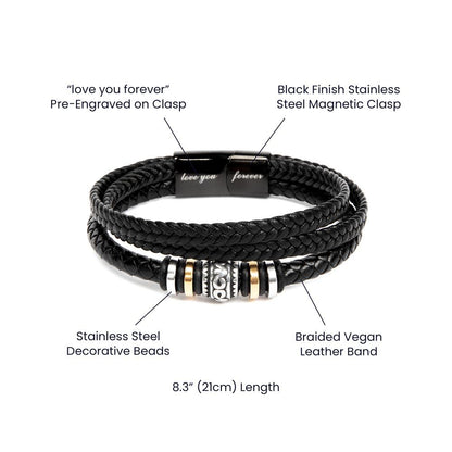 Father-Men's Bracelet with Message Card