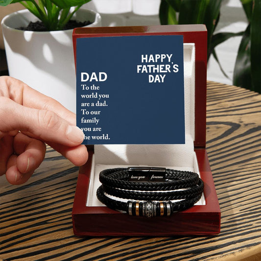 Father-Men's Bracelet with Message Card