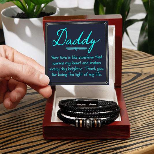 Father-Men's Bracelet with Message Card