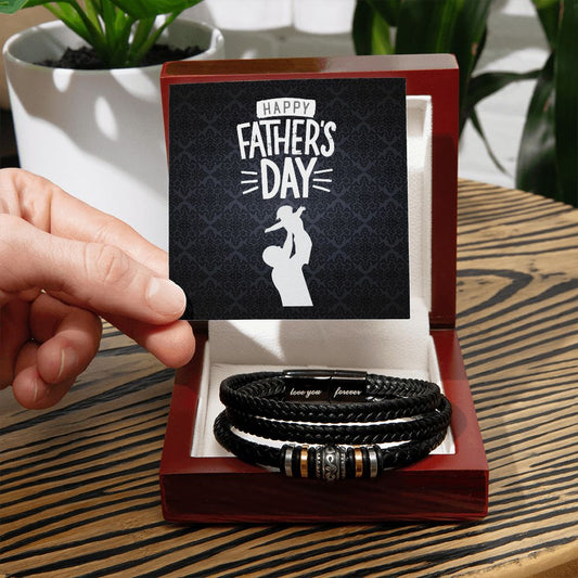 Father-Men's Bracelet with Message Card