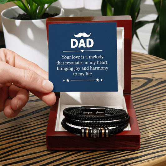 Father-Men's Bracelet with Message Card