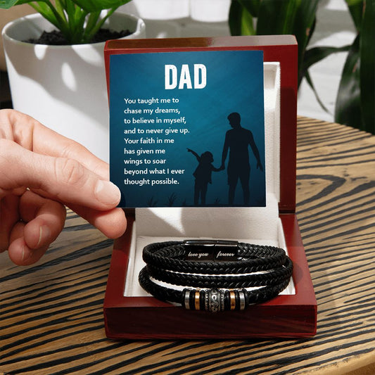 Father-Men's Bracelet with Message Card