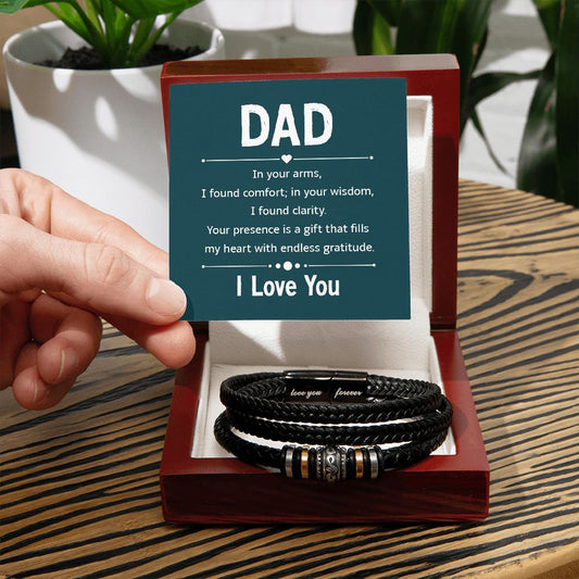 Father-Men's Bracelet with Message Card