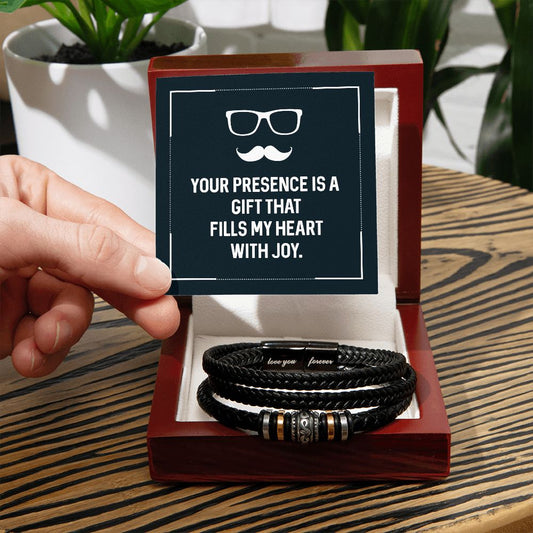 Father-Men's Bracelet with Message Card